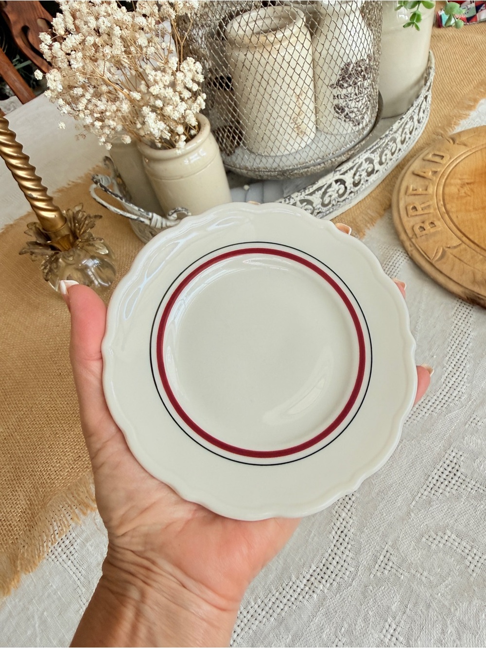 6 1950's Restaurant Bread and Butter Plates made in USA - Picture 7 of 13